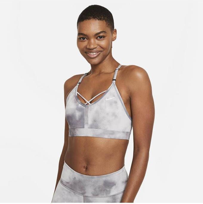 Nike Dri FIT Indy Icon Clash Gewatteerde sport bh met bandjes en lichte ondersteuning