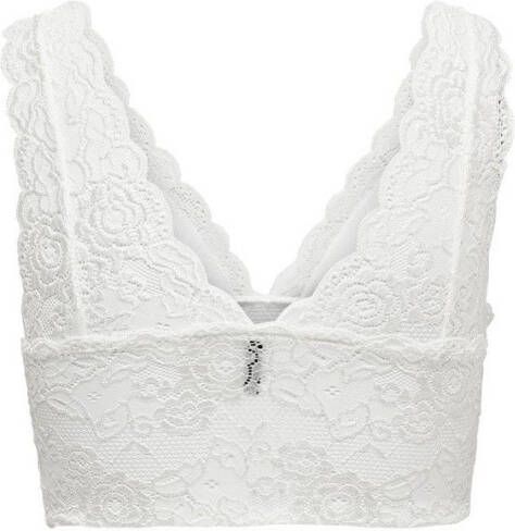 ONLY kanten voorgevormde bralette ONLCHLOE gebroken wit