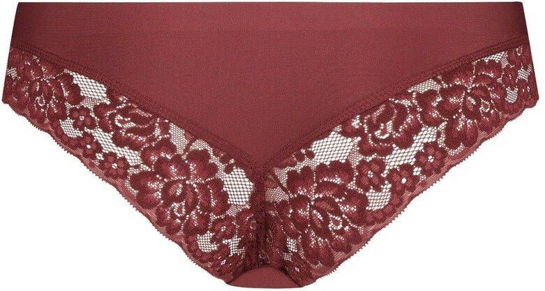 ten Cate Secrets naadloze brazilian met kant donkerrood