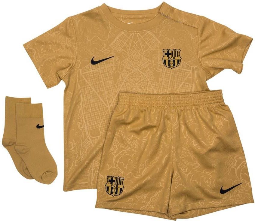 Nike FC Barcelona 2022/23 Uit Voetbaltenue voor baby's Bruin