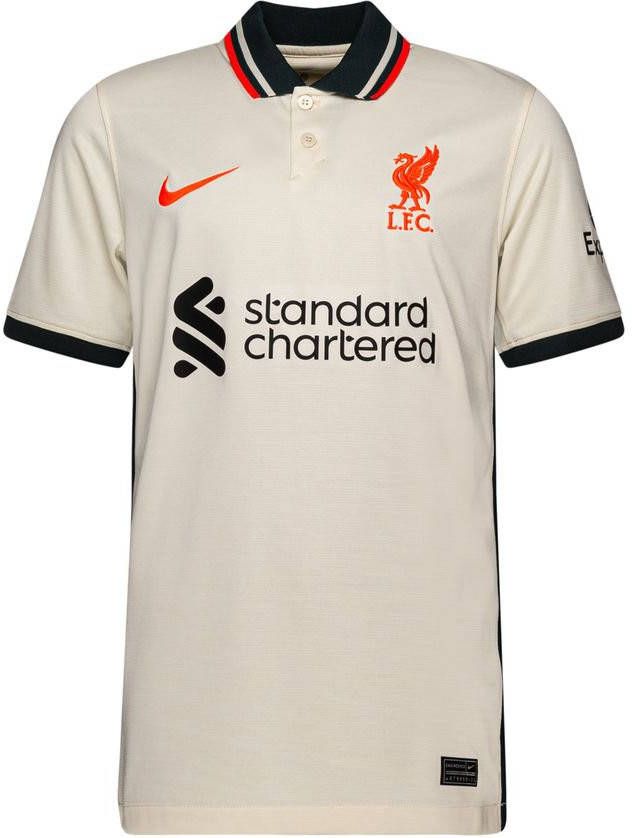 Nike Liverpool FC 2021/22 Uitshirt Junior Pale Ivory/Fossil/Bright Crimson Kind