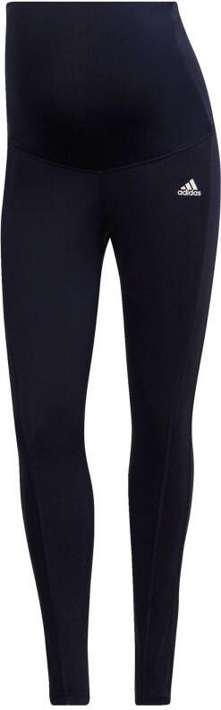 Adidas Performance Designed2Move zwangerschaps sportlegging donkerblauw/wit