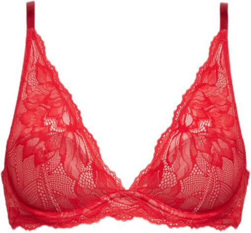 Calvin Klein Seductive Comfort plunge bh met overlay van kant