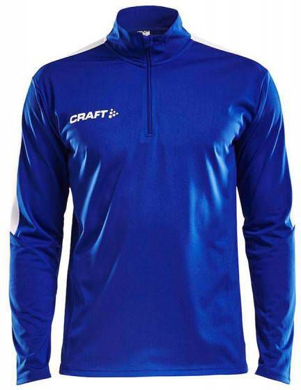 Craft Progress halfzip longsleeve T-shirt Middenblauw