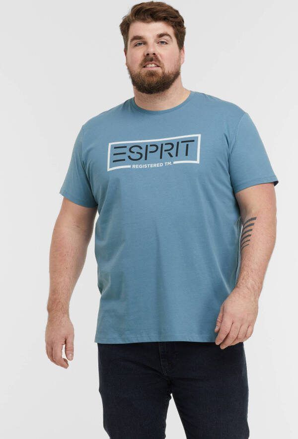 Esprit Plus Size T shirt met logo blue