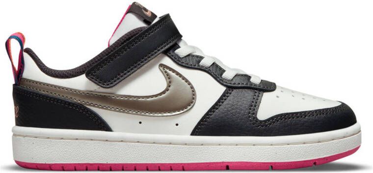 Nike Court Borough Low 2 SE sneakers wit/zilver/zwart/roze