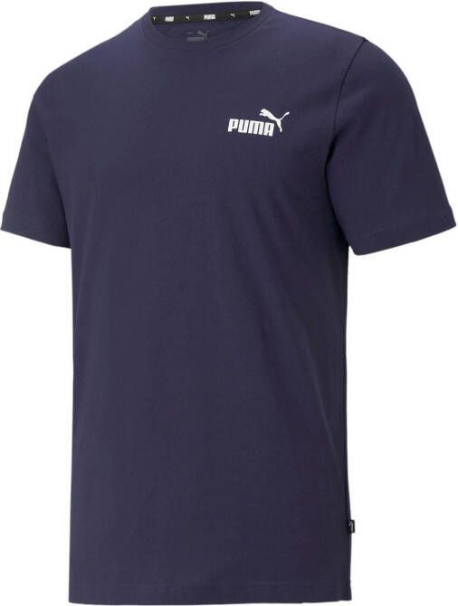 Puma regular fit T shirt donkerblauw