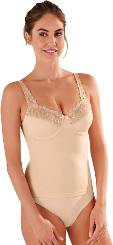 harmony Bh hemdje met licht transparant borduursel Nude